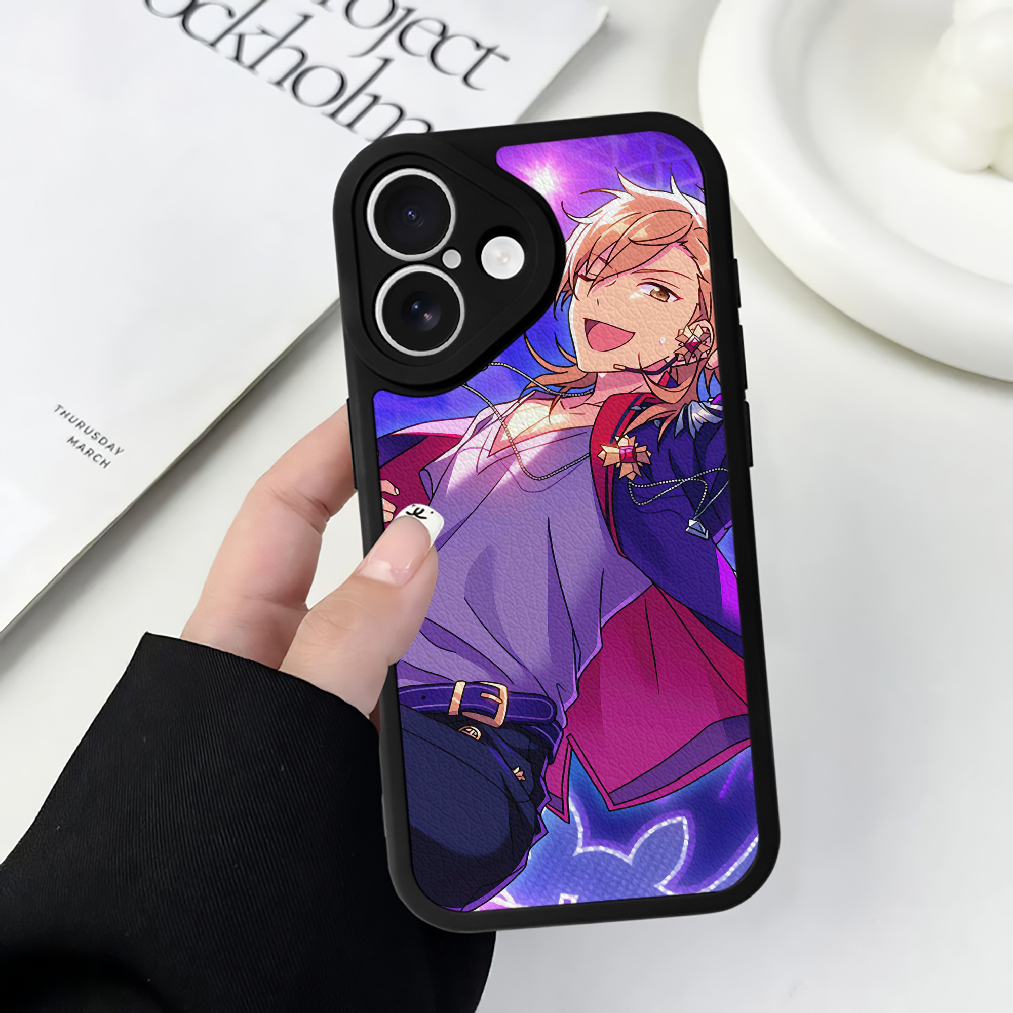 （画像用） あんさんぶるスターズ! Ensemble Stars 【iPhone 16シリーズ対応】シリコンスマホケース（レザー調） 材質：シリコン